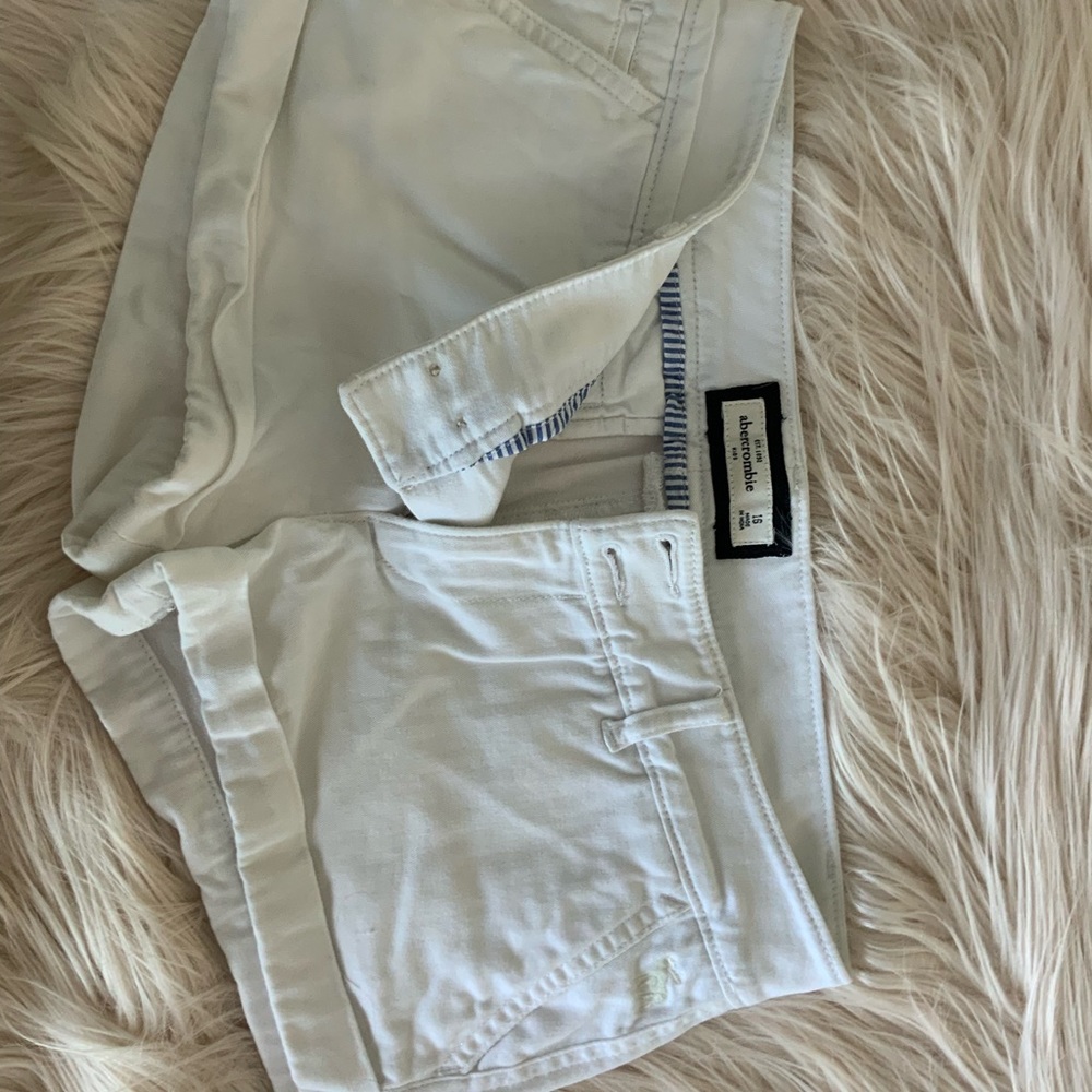 Kids 16 white denim shorts